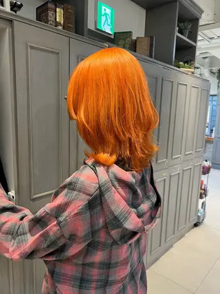ミディアム カラー パーマ ヘアアレンジ ボブ/レイヤー/ nanamiのヘアスタイル