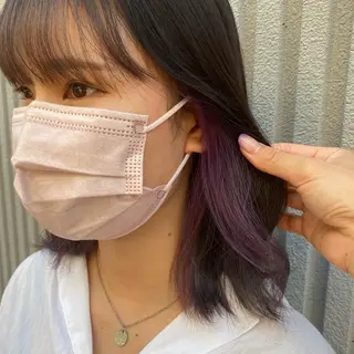 ミディアム カラー 梅田美容室 SPADICユヅキ♠のヘアスタイル