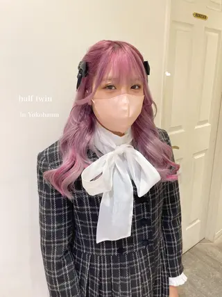 ロング カラー ヘアアレンジ シールエクステ横浜 🐏☁️miminaのヘアスタイル