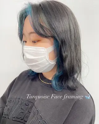 セミロング カラー ヘアアレンジ 天神レイヤーカット No.1💖マユカのヘアスタイル