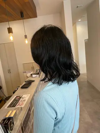 ミディアム パーマ やまこし 美裕樹のヘアスタイル