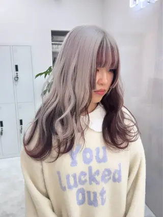 ロング カラー 🤍ムラ修正ブリーチ 🤍原宿/YUUのヘアスタイル