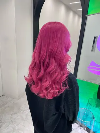セミロング カラー 🤍💕ブリーチカラ ーAyaka💕🤍のヘアスタイル