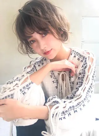 ショート カラー 艶髪/レイヤーカット /髪質改善/清水のヘアスタイル