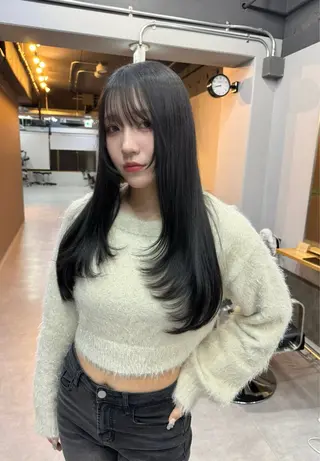 ミディアム カラー 西村あきや トレンド韓国ヘアのヘアスタイル