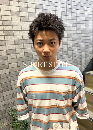 ショート パーマ メンズ 💈メンズ短髪特化 ✂︎伊藤大輝💈のヘアスタイル
