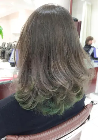 ミディアム カラー モテ髪透明感❤️ デイズヘアカラーのヘアスタイル