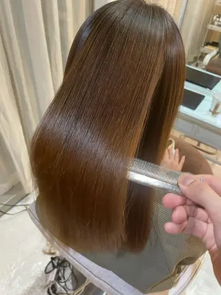 ロング 縮毛矯正、ストカール 、パーマのプロ、横山のヘアスタイル