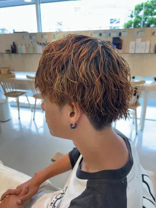 パーマ メンズ ニュアンスパーマ/ フェザー/マッシュのヘアスタイル