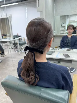 ロング ヘアアレンジ JUNSHIN🦋 ヘアセット／カラーのヘアスタイル