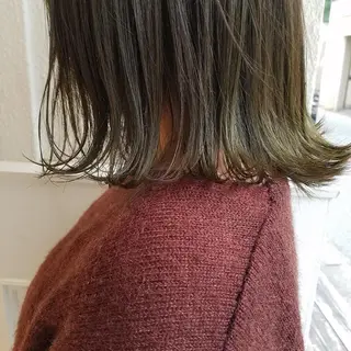 カラー 🙃 透明感カラー/ボブのヘアスタイル