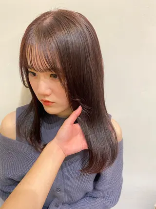 カラー 似合わせレイヤー、 透けカラー/杉本花のヘアスタイル