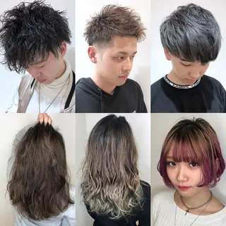 ミディアム カラー メンズ メンズヘア特化 崎田 成人のヘアスタイル