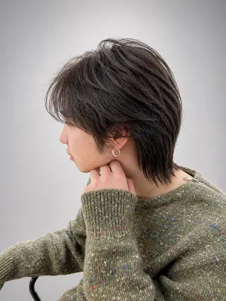 ミディアム パーマ メンズ 黒川 燿のヘアスタイル