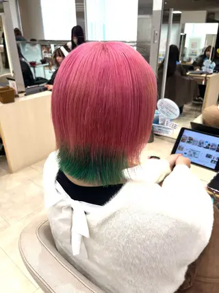 ミディアム カラー 暖色専門美容師🎀 お客様満足度◎のヘアスタイル