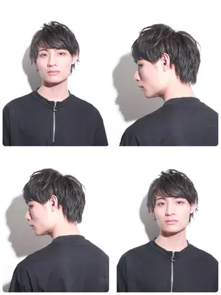 メンズ メンズパーマレイヤー 西山賢志のヘアスタイル