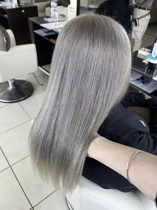 ロング カラー 💎ハイトーン‪× 透明感カラー Rioのヘアスタイル