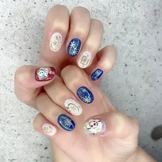 ミディアム カラー パーマ ヘアアレンジ メンズ キッズ ネイル マツエク・マツパ Salon Ｋのネイルデザイン