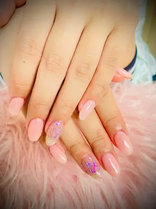 セミロング HandS ネイル 自宅サロンのネイルデザイン