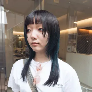 ミディアム カラー レイヤーカット🪄 ヘアセット🪄シホのヘアスタイル