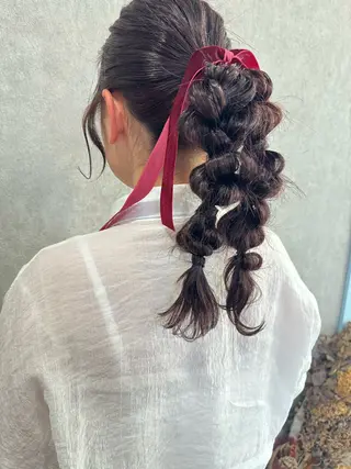 セミロング ヘアアレンジ 【YOKE】恵比寿 mai🖤の眉毛・アイブロウイメージ