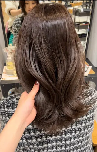 ミディアム 透明感カラー🌿/ 髪質改善カラー/カナのヘアスタイル