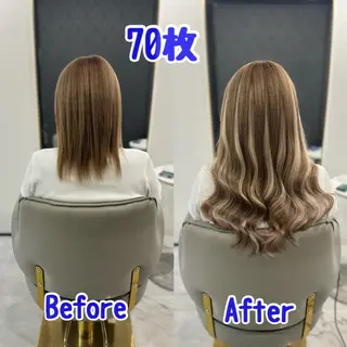 セミロング シールエクステAOI 🫧🩵NEOBOXのヘアスタイル