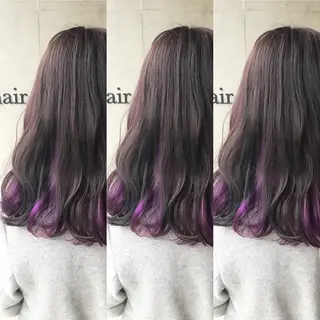 セミロング カラー ヘアアレンジ 🫧柔色/トレンド カラー/川辺晴加のヘアスタイル