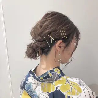 ヘアアレンジ 似合わせ艶髪カラー ❤️ハダユミのヘアスタイル