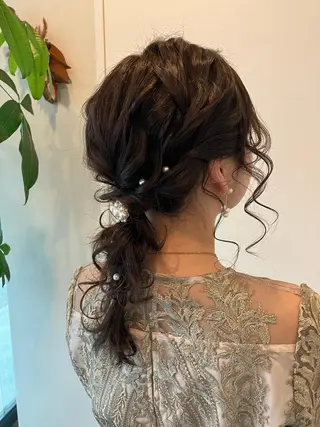 セミロング ヘアアレンジ Hair&Make Nahoのマツエク・マツパデザイン