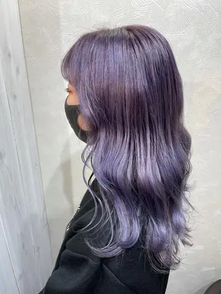 ロング カラー 岩谷/ブリーチ 🪽透明感カラーのヘアスタイル