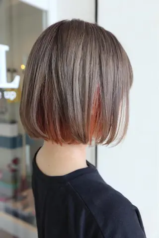 ショート カラー 限定1名撮影モデル 村中衣里のヘアスタイル