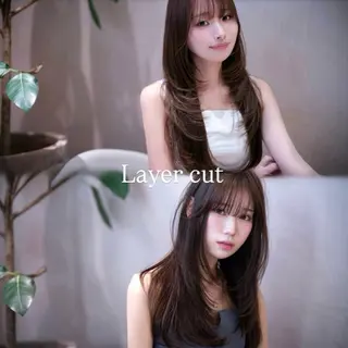ロング 原宿/韓国/髪質改善 /レイヤー/ボブのヘアスタイル