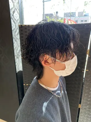 ショート パーマ 髪質改善/ブリーチ メンズパーマ遠藤勇輝のヘアスタイル