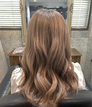 セミロング カラー Hair Labo ASH  あみん♡のヘアスタイル