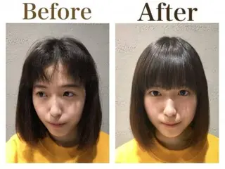 パーマ ミディアム 紺野 愛美のヘアスタイル