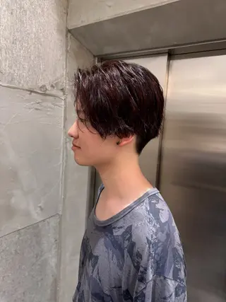 ショート カラー メンズ mina 🐈‍⬛ ラフな似合わせヘアのヘアスタイル