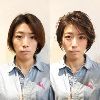 ショート 髪質改善縮毛矯正 専門店のヘアスタイル