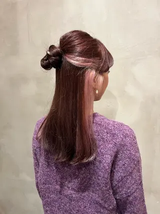 ロング rena/レイヤー /顔まわりのヘアスタイル