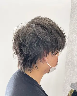 ミディアム カラー パーマ 佐々木 達也のヘアスタイル