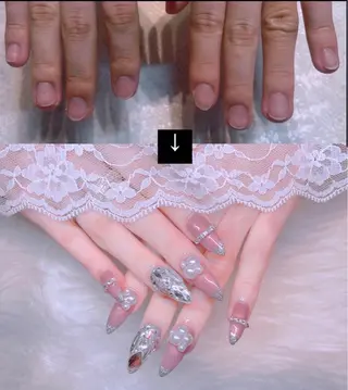 ネイル 23時まで❤︎韓国、 ワンホンネイルのネイルデザイン