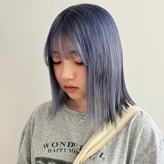 ミディアム カラー メンズパーマ/ メッシュ📍ﾕﾘのヘアスタイル