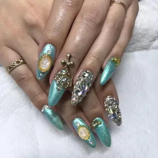セミロング ネイル 《LB》ラブリエ Nail&eyeのマツエク・マツパデザイン