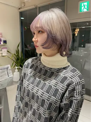 ミディアム カラー 浅野 匠のヘアスタイル