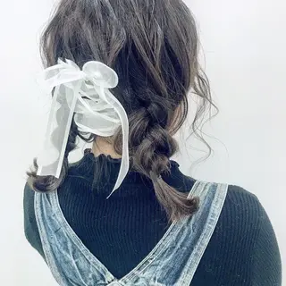 ミディアム 栗林 姫花のヘアスタイル