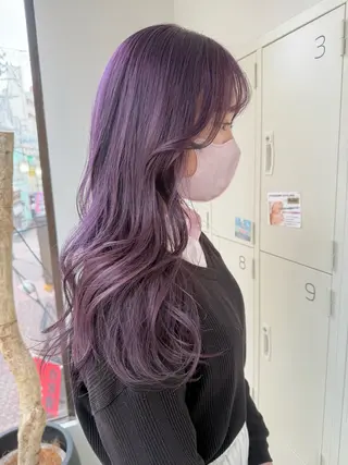 ロング カラー Kana 🍋 ハイトーン【高円寺】のヘアスタイル