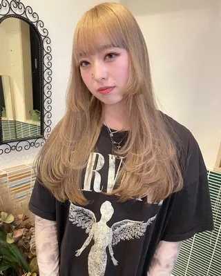 ロング カラー ハイトーン/メンズ/ デザイン/梅田/ミユのヘアスタイル