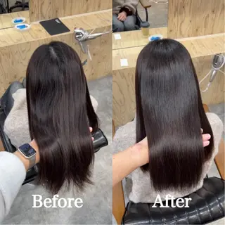 ロング 縮毛矯正/髪質改善 /nuup岩田のヘアスタイル