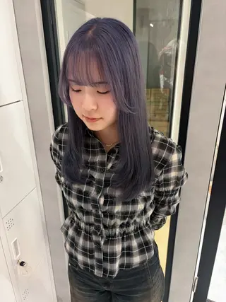セミロング カラー Maria 梅田/デザインカラーのヘアスタイル