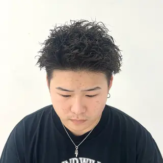 ショート パーマ メンズ 柏メンズカットパーマ NO.1タイチのヘアスタイル